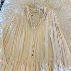 Free People tunic.  Cream. Size large